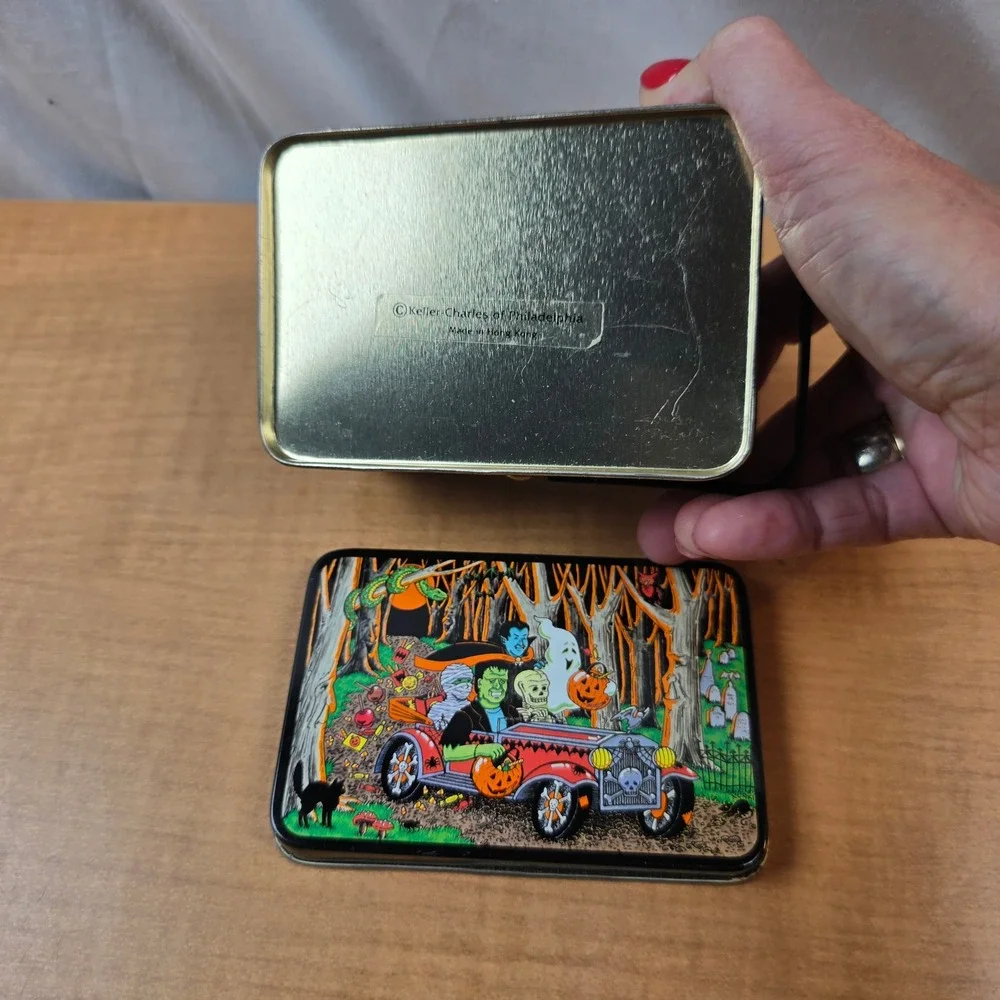 The Munsters Metal Tin Spooky Roadster Grandpa Herman 1965 Artwork 4
